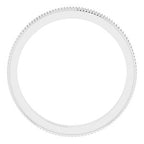Milgrain Edge Sculptural Flat Band with Bead Blast Finish