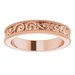 Milgrain Edge Sculptural Flat Band with Bead Blast Finish
