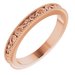 Milgrain Edge Sculptural Flat Band with Bead Blast Finish