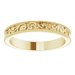 Milgrain Edge Sculptural Flat Band with Bead Blast Finish