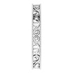 Milgrain Edge Sculptural Flat Band with Bead Blast Finish