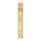 Milgrain Edge Sculptural Flat Band with Bead Blast Finish
