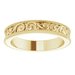 Milgrain Edge Sculptural Flat Band with Bead Blast Finish