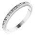 Milgrain Edge Sculptural Flat Band with Bead Blast Finish