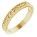 Milgrain Edge Sculptural Flat Band with Bead Blast Finish