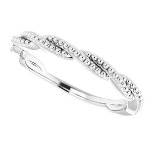 Stackable Beaded Twist Ring