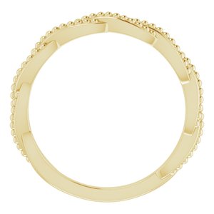 Stackable Beaded Twist Ring