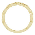 Stackable Beaded Twist Ring
