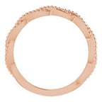 Stackable Beaded Twist Ring