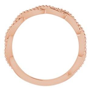 Stackable Beaded Twist Ring