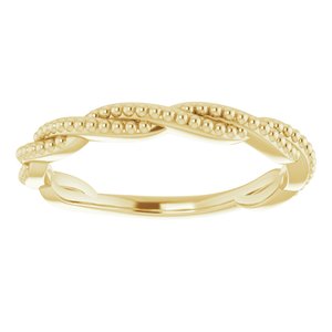 Stackable Beaded Twist Ring