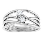 Two-Stone Bypass Ring