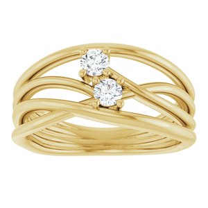 Two-Stone Bypass Ring
