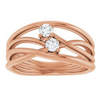 Two-Stone Bypass Ring