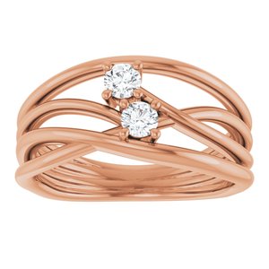 Two-Stone Bypass Ring