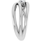 Solitaire Negative Space Ring