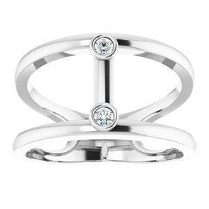 Two-Stone Negative Space Ring