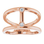 Two-Stone Negative Space Ring