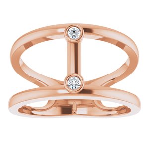 Two-Stone Negative Space Ring