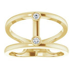Two-Stone Negative Space Ring