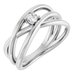 Solitaire Negative Space Ring