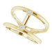 Two-Stone Negative Space Ring