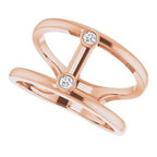 Two-Stone Negative Space Ring
