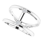 Two-Stone Negative Space Ring
