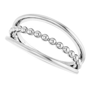 Negative Space Beaded Ring