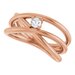 Solitaire Negative Space Ring
