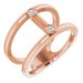 Two-Stone Negative Space Ring