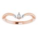 Three-Stone V Ring
