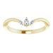 Three-Stone V Ring