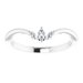 Three-Stone V Ring