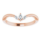 Three-Stone V Ring