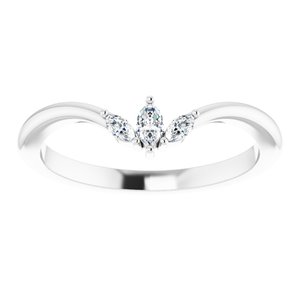 Three-Stone V Ring