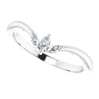 Three-Stone V Ring
