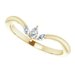 Three-Stone V Ring