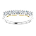 Seven-Stone Sculptural Anniversary Band