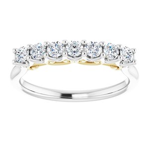 Seven-Stone Sculptural Anniversary Band