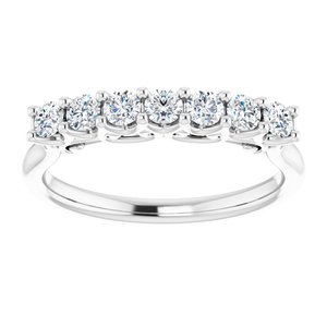 Seven-Stone Sculptural Anniversary Band