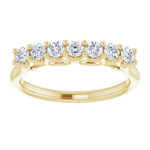 Seven-Stone Sculptural Anniversary Band
