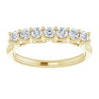 Seven-Stone Sculptural Anniversary Band