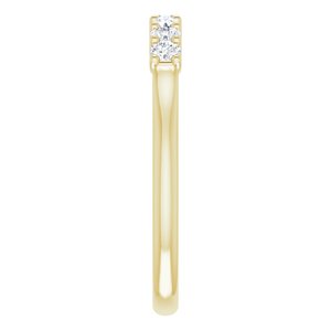 Seven-Stone Sculptural Anniversary Band