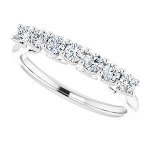 Seven-Stone Sculptural Anniversary Band