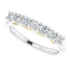 Seven-Stone Sculptural Anniversary Band