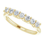 Seven-Stone Sculptural Anniversary Band
