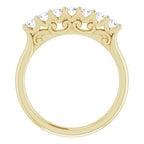 Seven-Stone Sculptural Anniversary Band