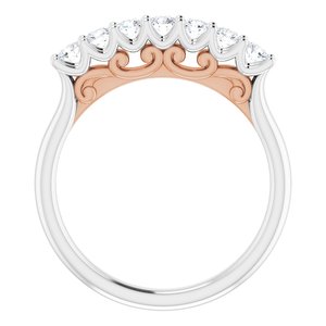 Seven-Stone Sculptural Anniversary Band