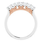 Seven-Stone Sculptural Anniversary Band
